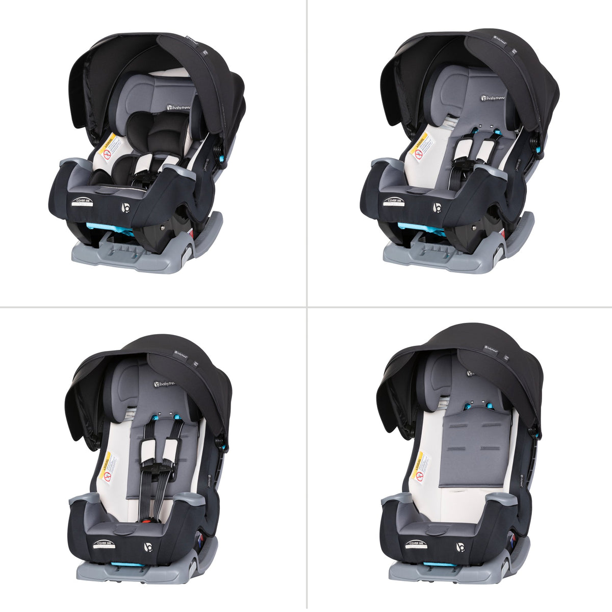 Asiento de coche convertible 4 en 1 Cover Me - Negro