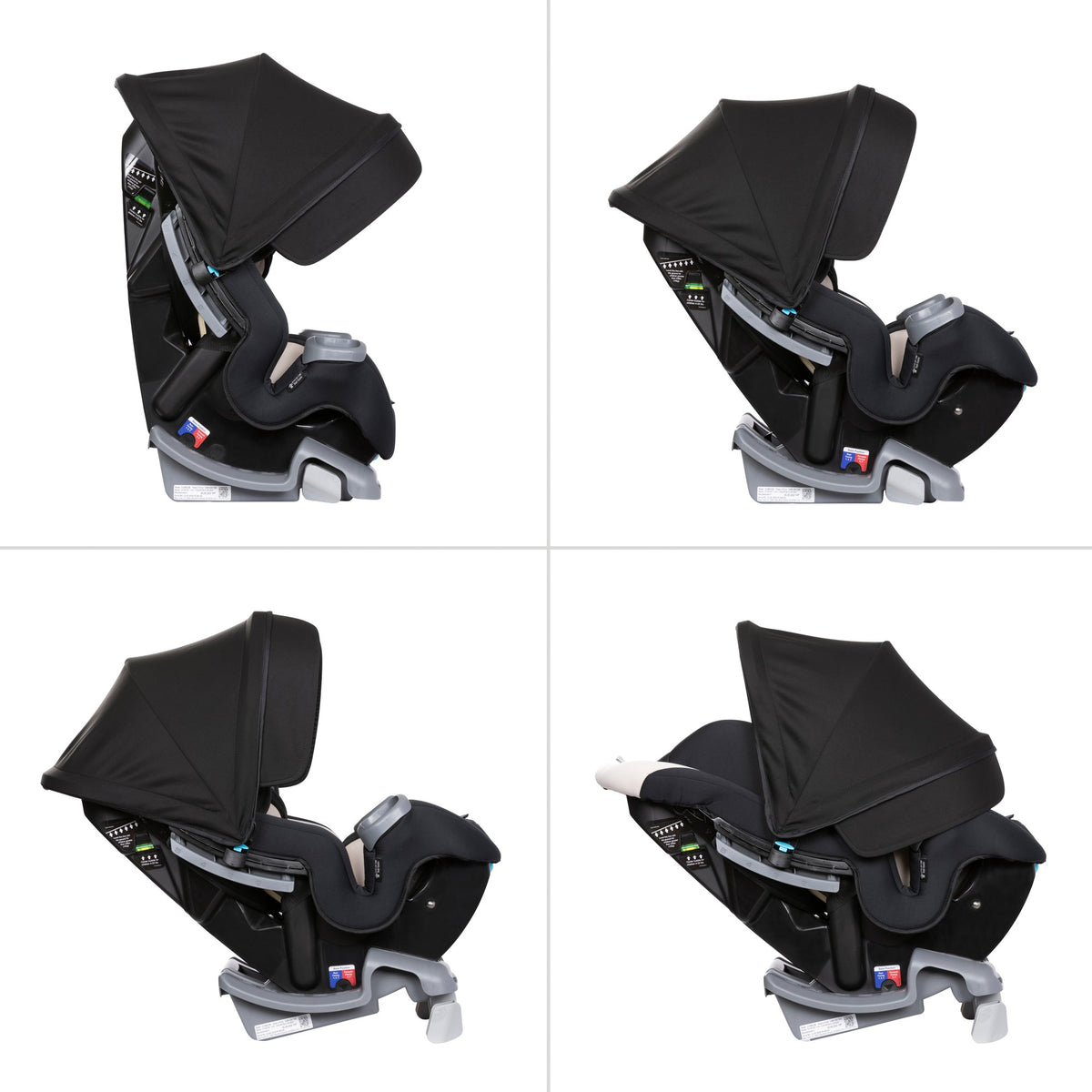 Asiento de coche convertible 4 en 1 Cover Me - Negro