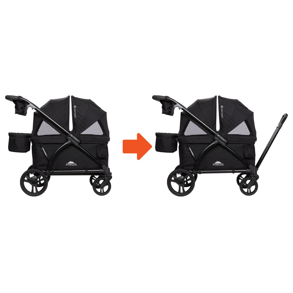 Cochecito Expedition 2 en 1 Wagon Plus - Ultra Negro
